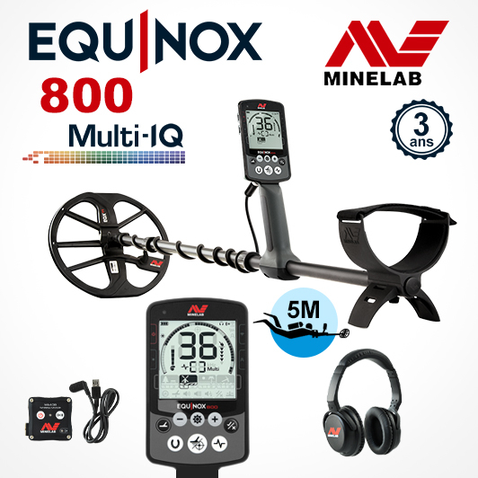 Equinox 800 Minelab : le detecteur de metaux tout-terrain avec la puissante et l'innovante technologie Multi-IQ