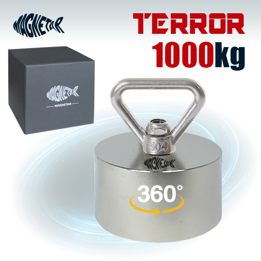 Aimant Néodyme 360° – Terror 1000 kg - France Détecteur