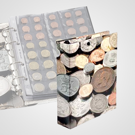 Classeur de rangement de pièces de monnaie numismatique